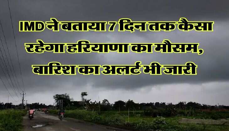 Haryana Weather : IMD ने बताया 7 दिन तक कैसा रहेगा हरियाणा का मौसम, बारिश का अलर्ट भी जारी