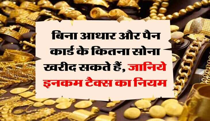 Income Tax Rules : बिना आधार और पैन कार्ड के कितना सोना खरीद सकते हैं, जानिये इनकम टैक्स का नियम