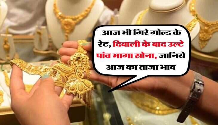 Gold Price : आज भी गिरे गोल्ड के रेट, दिवाली के बाद उल्टे पांव भागा सोना, जानिये आज का ताजा भाव