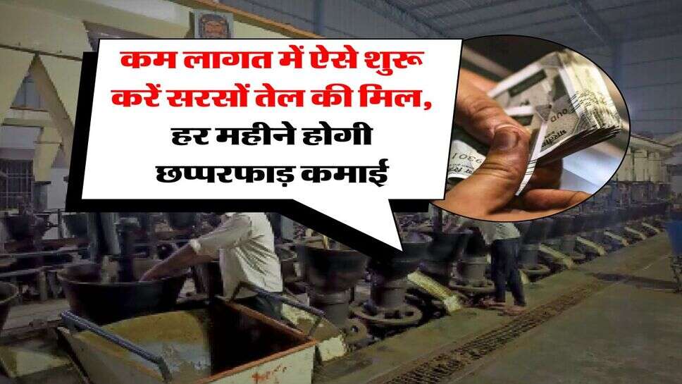 Business Idea : कम लागत में ऐसे शुरू करें सरसों तेल की मिल, हर महीने होगी छप्परफाड़ कमाई