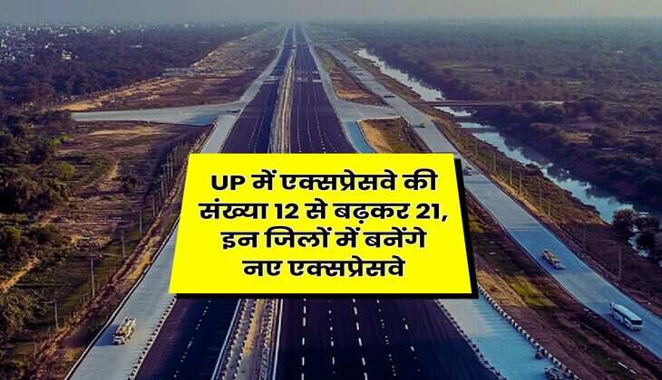 UP में एक्सप्रेसवे की संख्या 12 से बढ़कर 21, इन जिलों में बनेंगे नए एक्सप्रेसवे