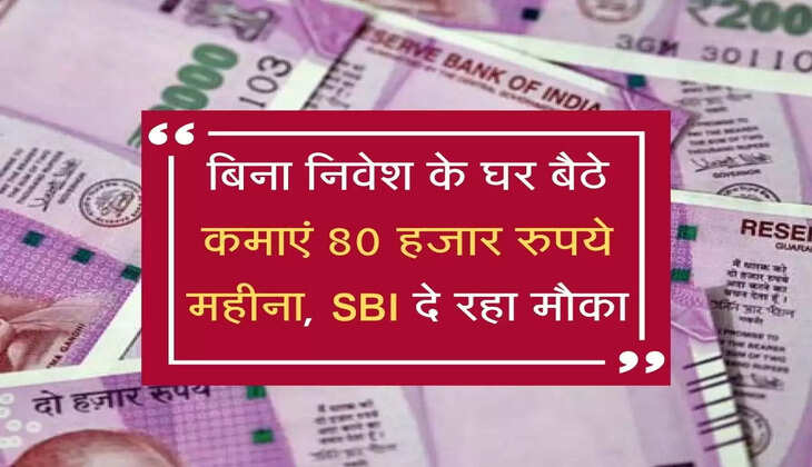 Buisness Idea: बिना निवेश के घर बैठे कमाएं 80 हजार रुपये महीना, SBI लेकर आया शानदार बिजनेस प्लान