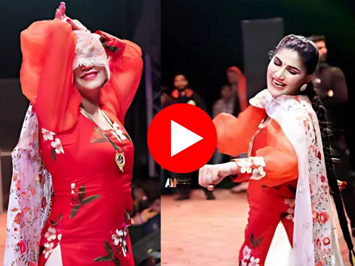 Sapna Choudhary Dance : सिर पर चुन्नी ओढ़कर सपना ने लगाए जोरदार ठुमके, फैंस का मचल उठा दिल
