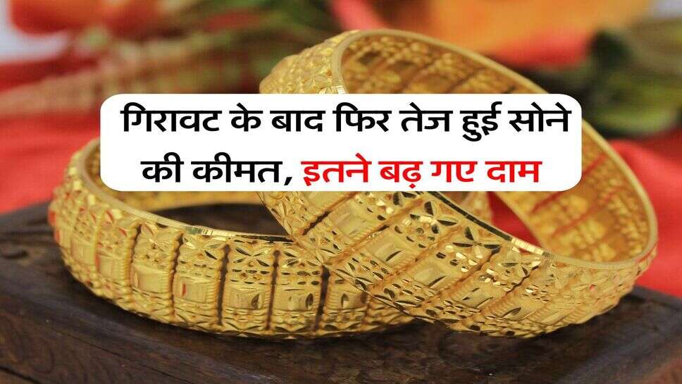 Gold Price : गिरावट के बाद फिर तेज हुई सोने की कीमत, इतने बढ़ गए दाम