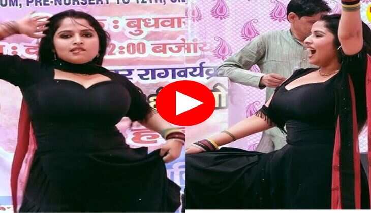 Haryanvi Dance : मुस्कान बेबी ने स्लोली स्लोली हिलाया बदन, तेज तेज धड़कने लगा बूढ़ों का दिल&nbsp;