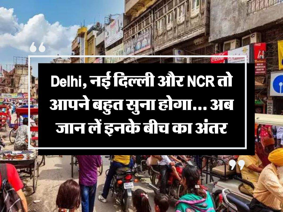 Delhi, नई दिल्ली और NCR तो आपने बहुत सुना होगा... अब जान लें इनके बीच का अंतर