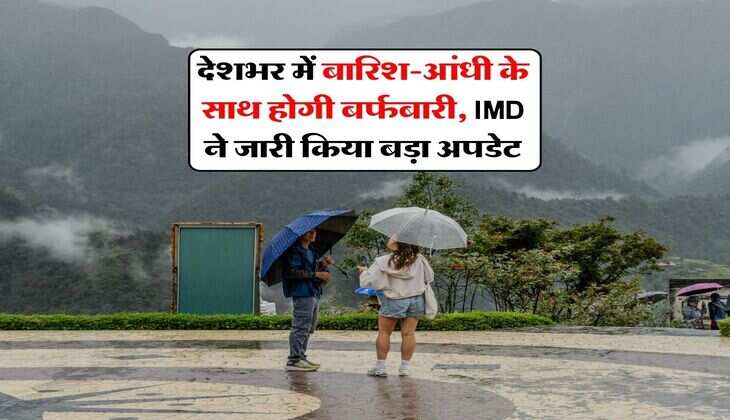 Weather News : देशभर में बारिश-आंधी के साथ होगी बर्फबारी, IMD ने जारी किया बड़ा अपडेट