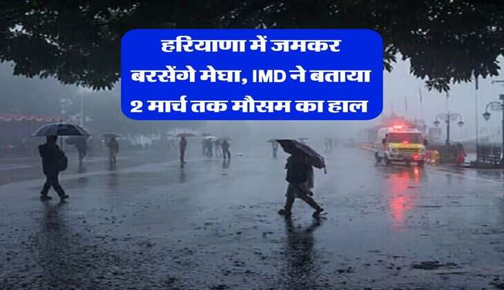 Haryana Weather : हरियाणा में जमकर बरसेंगे &nbsp;मेघा, &nbsp;IMD ने बताया 2 मार्च तक मौसम का हाल&nbsp;