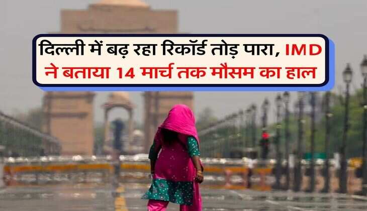 Delhi Weather : दिल्ली में बढ़ रहा रिकॉर्ड तोड़ पारा, IMD ने बताया 14 मार्च तक मौसम का हाल