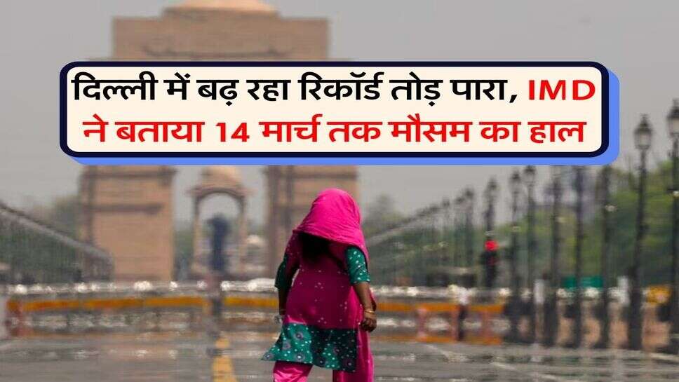Delhi Weather : दिल्ली में बढ़ रहा रिकॉर्ड तोड़ पारा, IMD ने बताया 14 मार्च तक मौसम का हाल