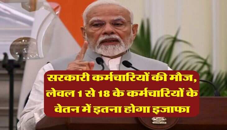 salary hike : सरकारी कर्मचारियों की मौज, लेवल 1 से 18 के कर्मचारियों के वेतन में इतना होगा इजाफा