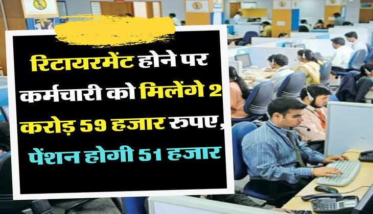 NPS Scheme रिटायरमेंट होने पर कर्मचारी को मिलेंगे 2 करोड़ 59 हजार रुपए, पेंशन होगी 51 हजार