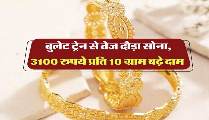 Gold Rate : बुलेट ट्रेन से तेज दौड़ा सोना, 3100 रुपये प्रति 10 ग्राम बढ़े दाम