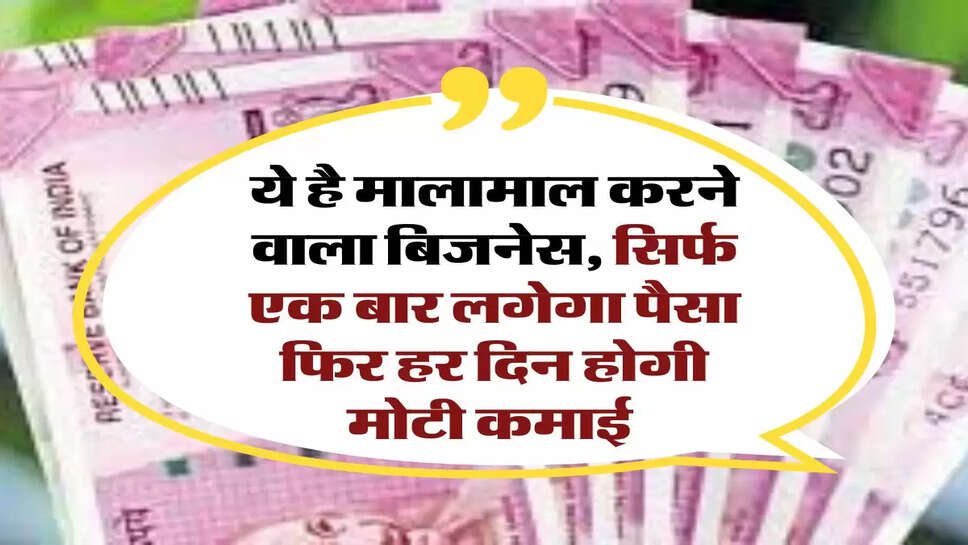 Business Idea : ये है मालामाल करने वाला बिजनेस, सिर्फ एक बार लगेगा पैसा फिर हर दिन होगी मोटी कमाई 