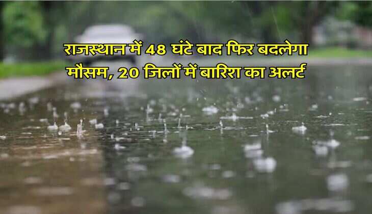 Rajasthan ka Mausam : राजस्थान में 48 घंटे बाद फिर बदलेगा मौसम, 20 जिलों में बारिश का अलर्ट