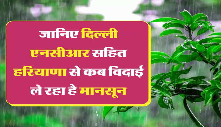 &nbsp;Weather Forecast: जानिए दिल्ली एनसीआर सहित हरियाणा से कब विदाई ले रहा है मानसून, इस दिन शुरू हो जाएगी सर्दी की आहट