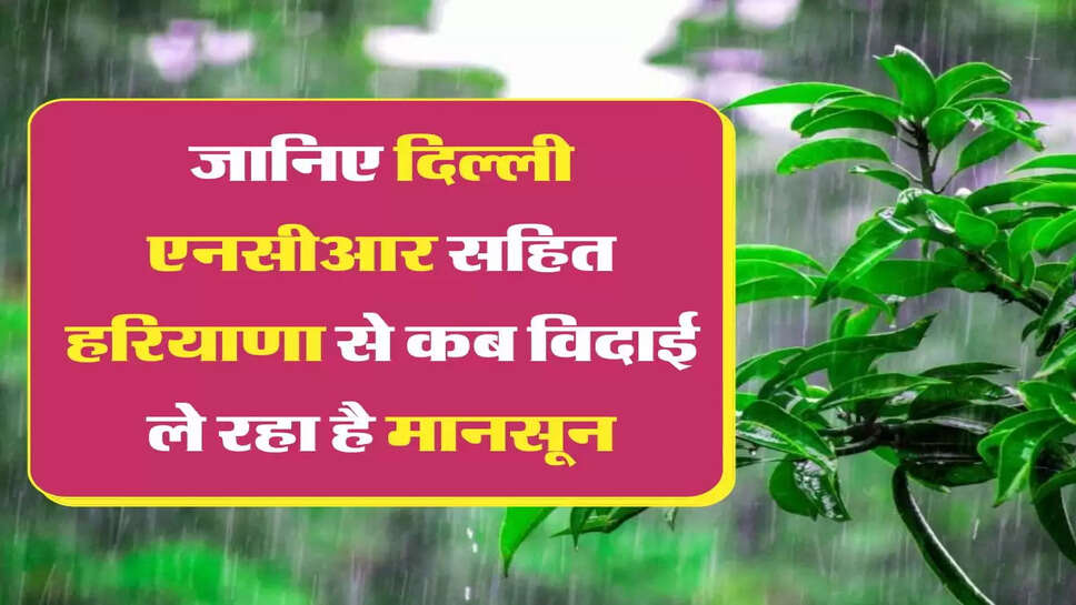 &nbsp;Weather Forecast: जानिए दिल्ली एनसीआर सहित हरियाणा से कब विदाई ले रहा है मानसून, इस दिन शुरू हो जाएगी सर्दी की आहट