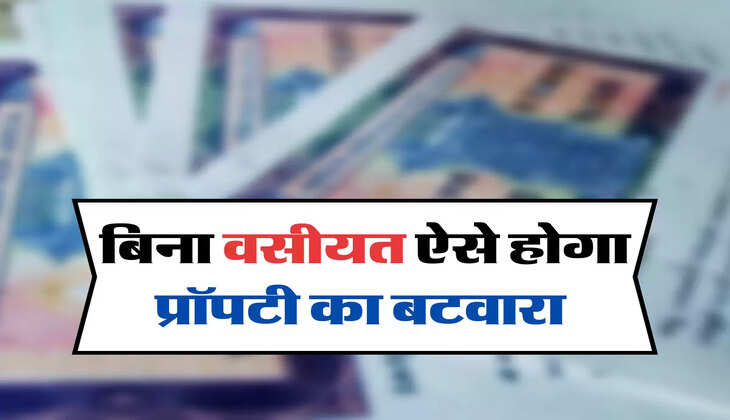 बिना वसीयत ऐसे होगा प्रॉपटी का बटवारा 