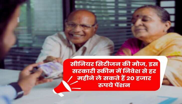 Senior Citizen : सीनियर सिटीजन की मौज, इस सरकारी स्कीम में निवेश से हर महीने ले सकते हैं 20 हजार रुपये पेंशन