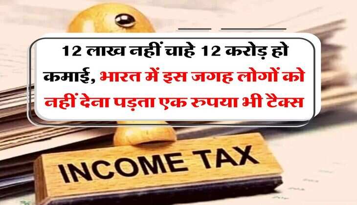 Income Tax : 12 लाख नहीं चाहे 12 करोड़ हो कमाई, भारत में इस जगह लोगों को नहीं देना पड़ता एक रुपया भी टैक्स