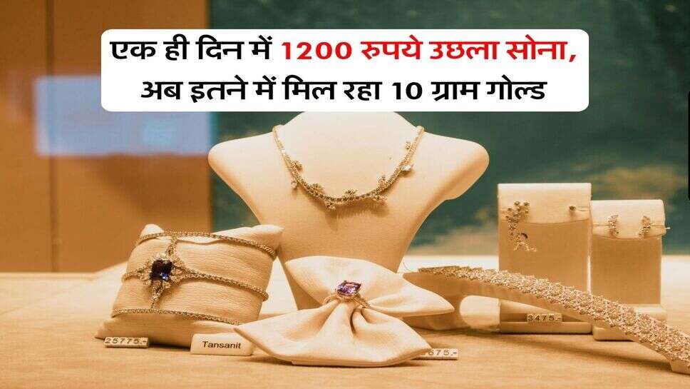 Gold Price : एक ही दिन में 1200 रुपये उछला सोना, अब इतने में मिल रहा 10 ग्राम गोल्ड