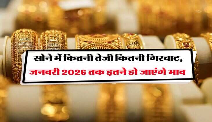 Gold Rate : सोने में कितनी तेजी कितनी गिरवाट, जनवरी 2026 तक इतने हो जाएंगे भाव