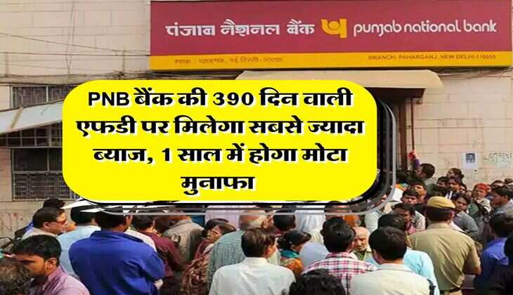 PNB बैंक की 390 दिन वाली एफडी पर मिलेगा सबसे ज्यादा ब्याज, 1 साल में होगा मोटा मुनाफा&nbsp;