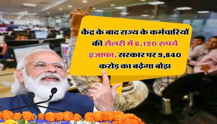DA Hike 2025 : केंद्र के बाद राज्य के कर्मचारियों की सैलरी में 6,120 रुपये इजाफा, सरकार पर 9,840 करोड़ का बढ़ेगा बोझ