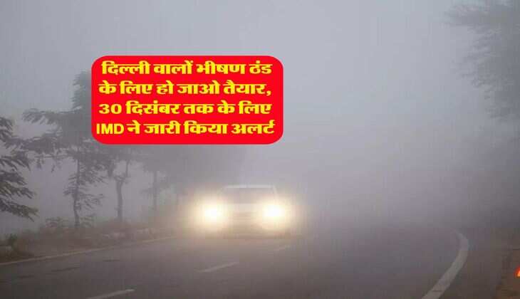 Delhi Weather : दिल्ली वालों भीषण ठंड के लिए हो जाओ तैयार, 30 दिसंबर तक के लिए IMD ने जारी किया अलर्ट