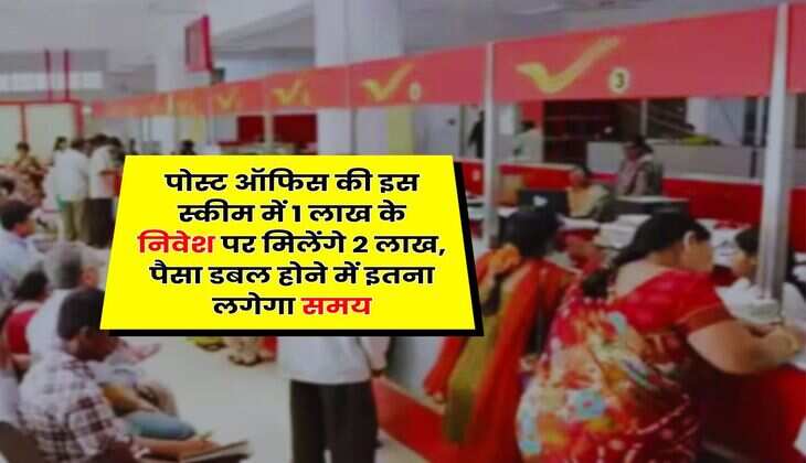 Post Office Scheme : पोस्ट ऑफिस की इस स्कीम में 1 लाख के निवेश पर मिलेंगे 2 लाख, पैसा डबल होने में इतना लगेगा समय