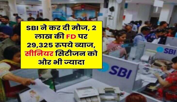 SBI ने कर दी मौज, 2 लाख की FD पर 29,325 रुपये ब्याज, सीनियर सिटीजन को और भी ज्यादा
