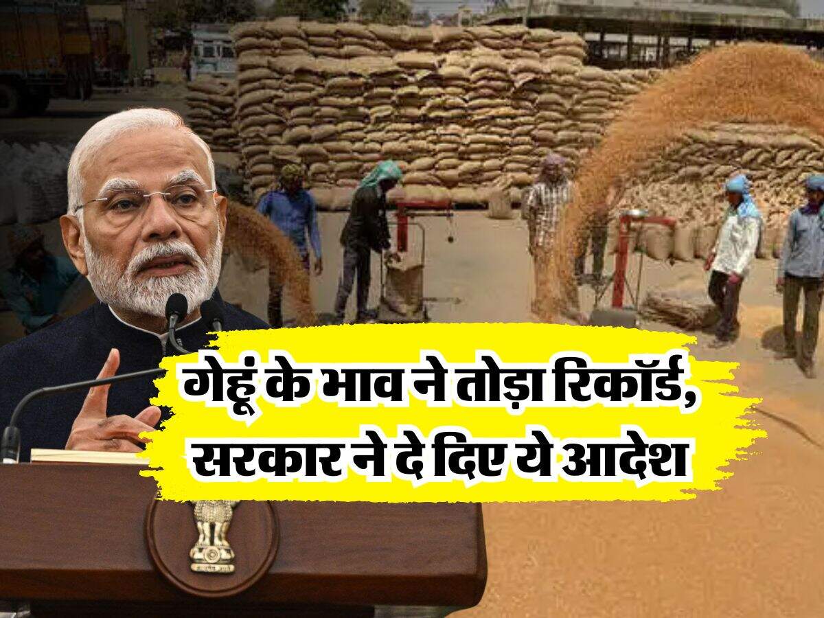 Wheat Price Record : गेहूं के भाव ने तोड़ा रिकॉर्ड, सरकार ने दे दिए ये आदेश