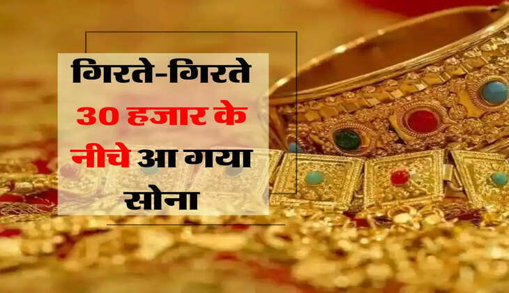 Sone Ka Bhaav : गिरते-गिरते 30 हजार के नीचे आ गया सोना, चैक करें 14, 18, 22 और 24 कैरेट के भाव