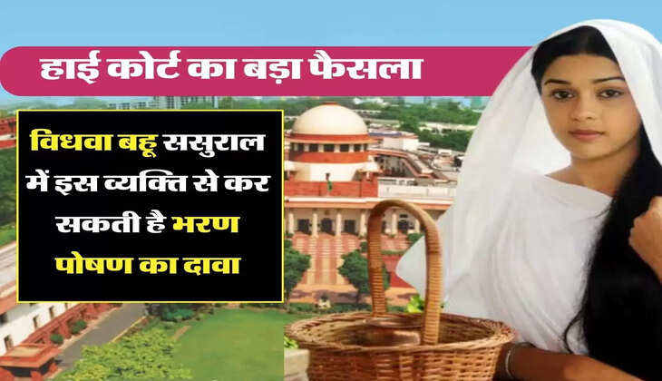 High Court's decision: हाई कोर्ट का बड़ा फैसला, विधवा बहू ससुराल में इस व्यक्ति से कर सकती है भरण पोषण का दावा