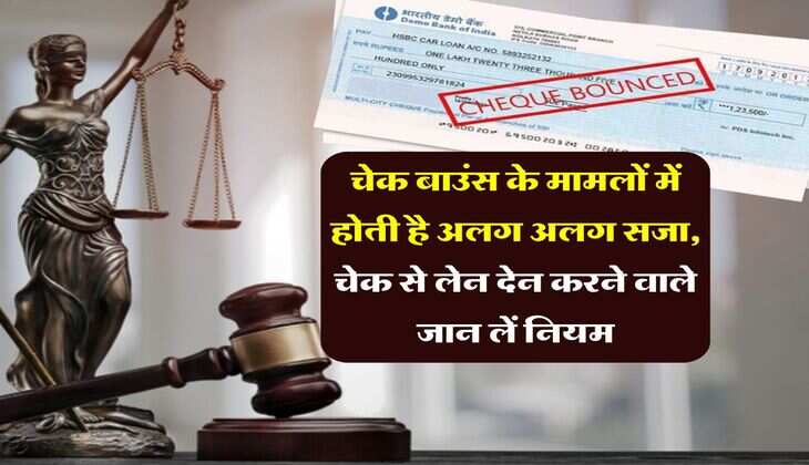 cheque bounce case : चेक बाउंस के मामलों में होती है अलग अलग सजा, चेक से लेन देन करने वाले जान लें नियम