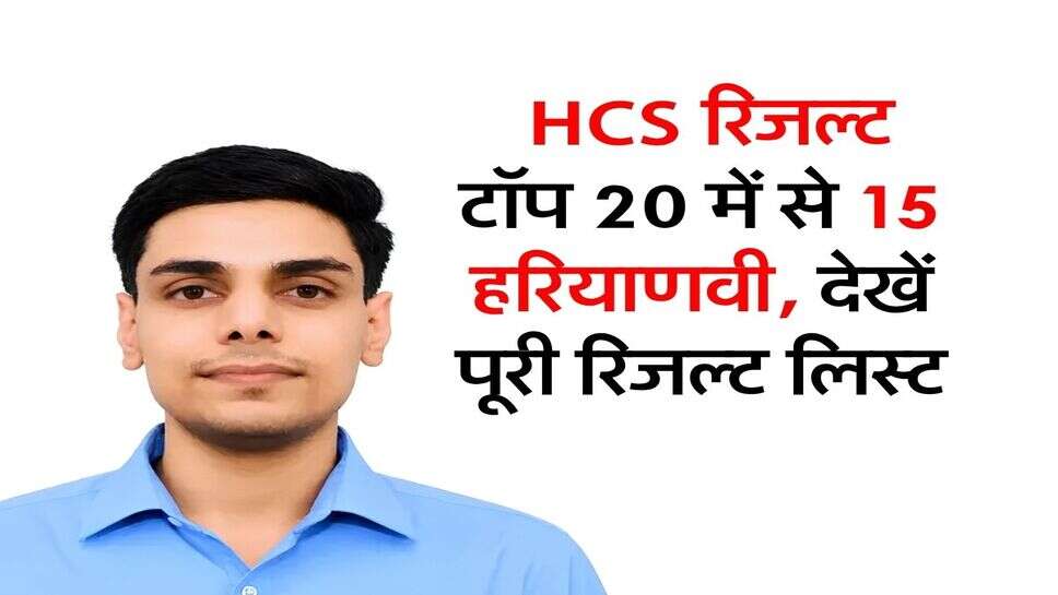 HCS Result : टॉप 20 में से 15 हरियाणवी, देखें पूरी रिजल्ट लिस्ट