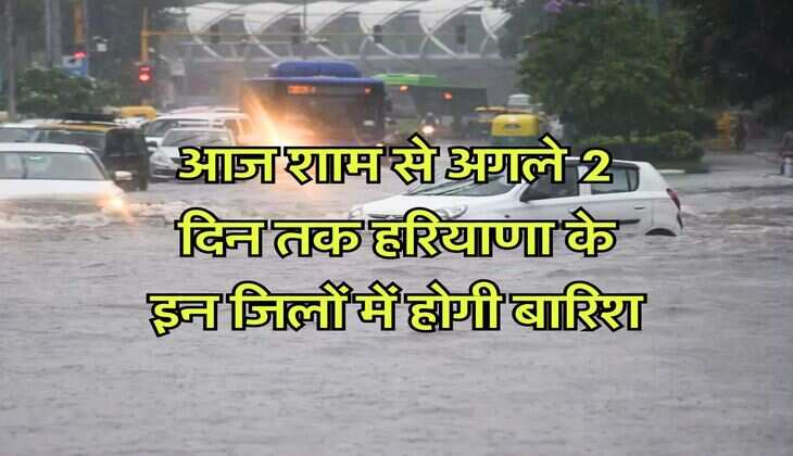 Haryana weather forecast : आज शाम से अगले 2 दिन तक हरियाणा के इन जिलों में होगी बारिश