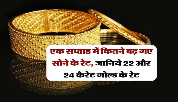 MCX gold price : एक सप्ताह में कितने बढ़ गए सोने के रेट, जानिये 22 और 24 कैरेट गोल्ड के रेट