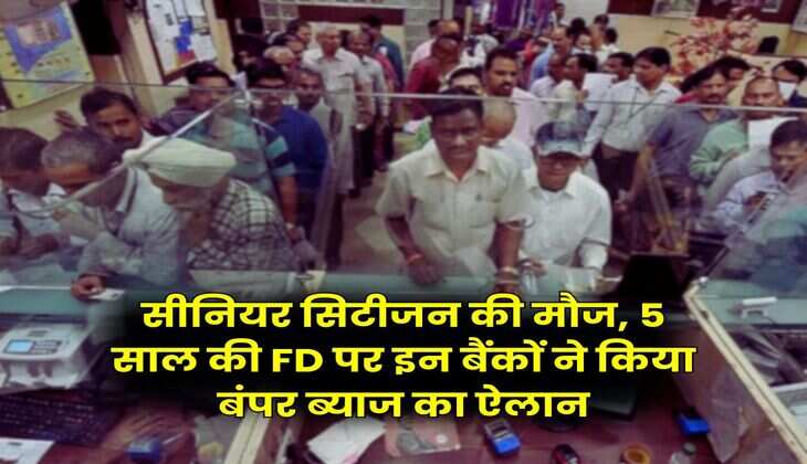 Fixed Deposit : सीनियर सिटीजन की मौज, 5 साल की FD पर इन बैंकों ने किया बंपर ब्याज का ऐलान