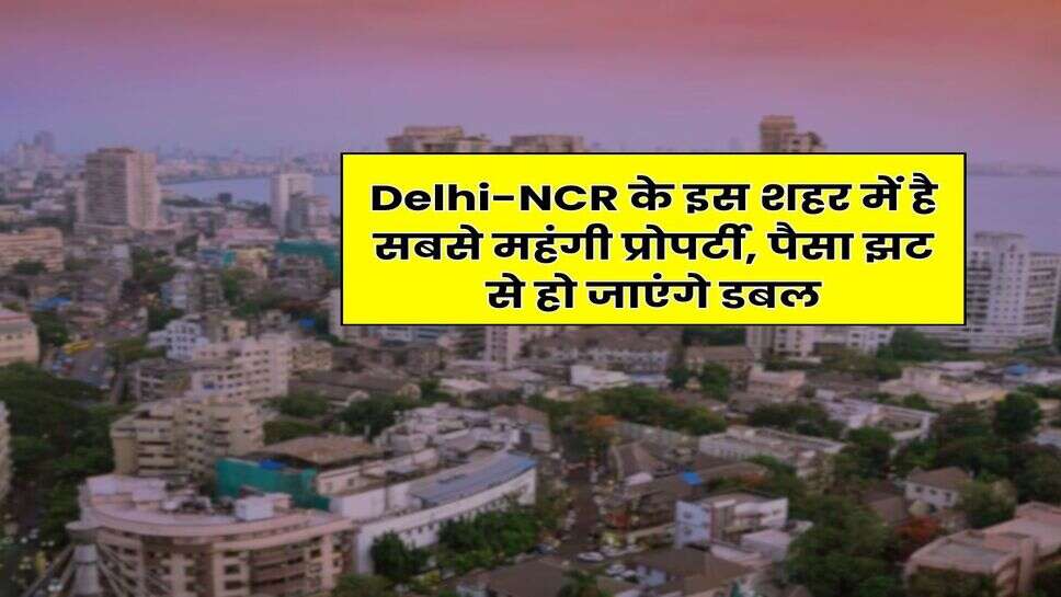 Delhi-NCR के इस शहर में है सबसे महंगी प्रोपर्टी, पैसा झट से हो जाएंगे डबल