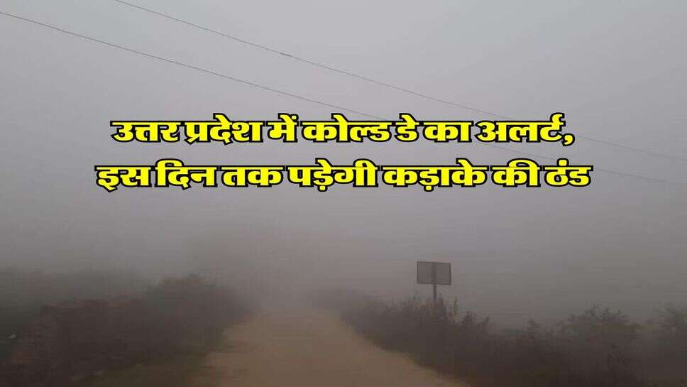 UP Weather Update : उत्तर प्रदेश में कोल्ड डे का अलर्ट, इस दिन तक पड़ेगी कड़ाके की ठंड