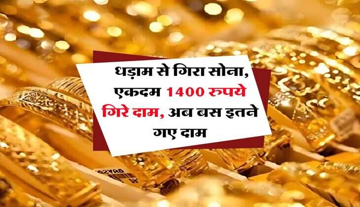 Gold Rate : धड़ाम से गिरा सोना, एकदम 1400 रुपये गिरे दाम, अब बस इतने गए दाम