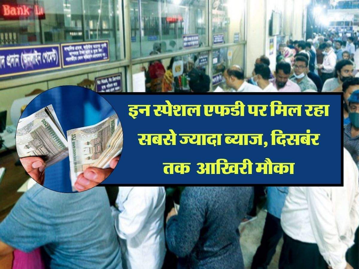 Bank Fd इन स्पेशल एफडी पर मिल रहा सबसे ज्यादा ब्याज दिसबंर तक निवेश करने का हैं आखिरी मौका 8593