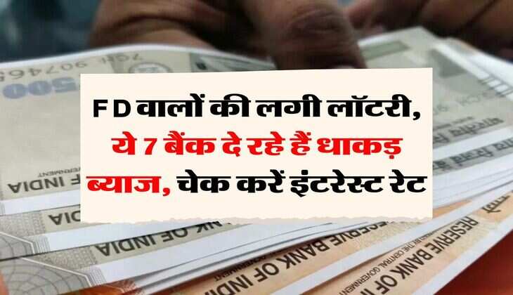 FD वालों की लगी लॉटरी, ये 7 बैंक दे रहे हैं धाकड़ ब्याज, चेक करें इंटरेस्ट रेट