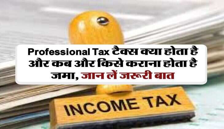 Professional Tax टैक्स क्या होता है और कब और किसे कराना होता है जमा, जान लें जरूरी बात