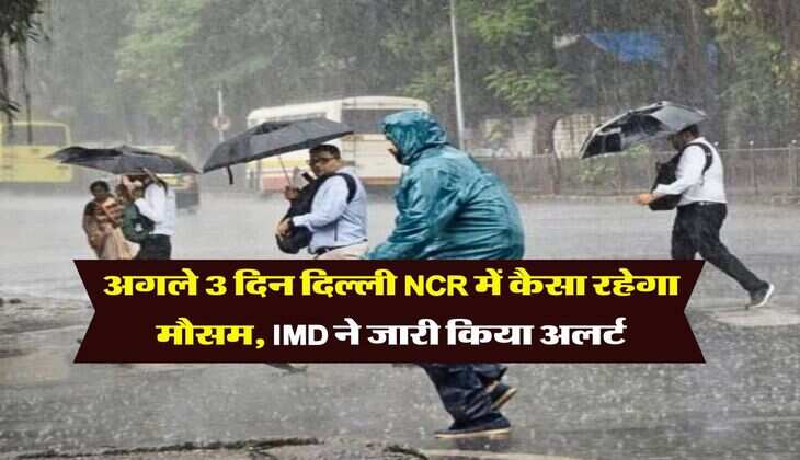 Delhi NCR Weather : अगले 3 दिन दिल्ली एनसीआर में कैसा रहेगा मौसम, मौसम विभाग ने जारी किया अलर्ट