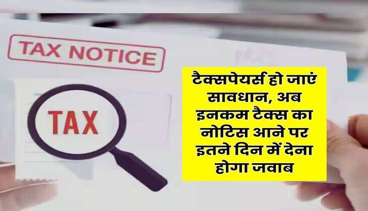 Income Tax Notice : टैक्सपेयर्स हो जाएं सावधान, अब इनकम टैक्स का नोटिस आने पर इतने दिन में देना होगा जवाब
