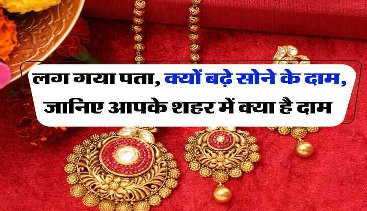 Gold Rate : लग गया पता, क्यों बढ़े सोने के दाम, जानिए आपके शहर में क्या है दाम