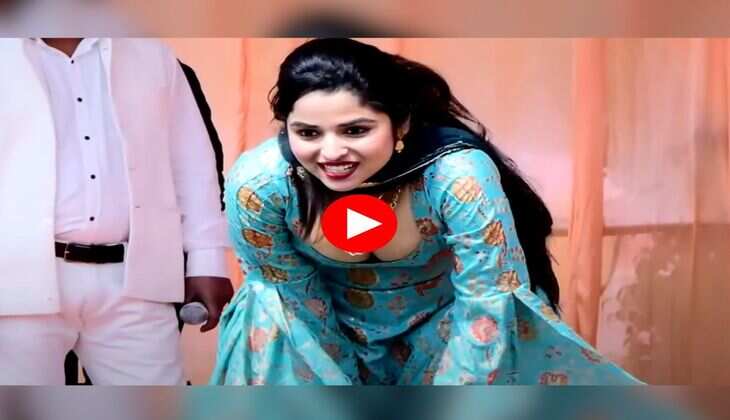 Haryanvi Dance : मुस्कान बेबी ने तंग सूट में डांस से उड़ा दिया गर्दा, डांसर के लटके झटके हैं बवाल