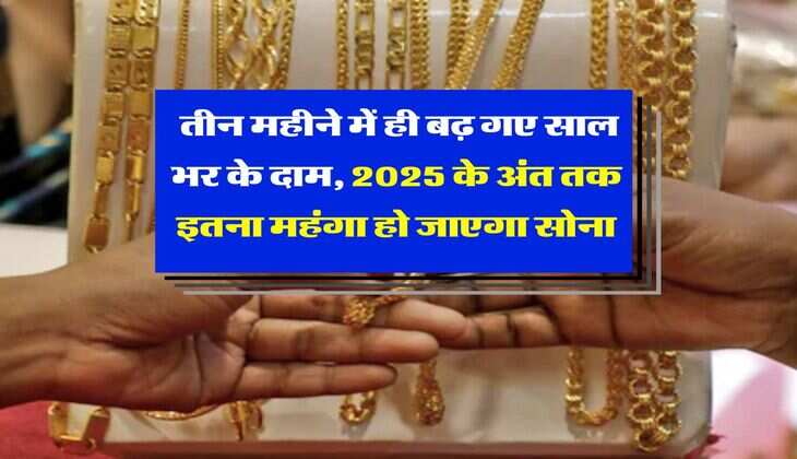 Gold Rate Hike :  तीन महीने में ही बढ़ गए साल भर के दाम, 2025 के अंत तक इतना महंगा हो जाएगा सोना